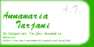 annamaria tarjani business card