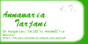 annamaria tarjani business card